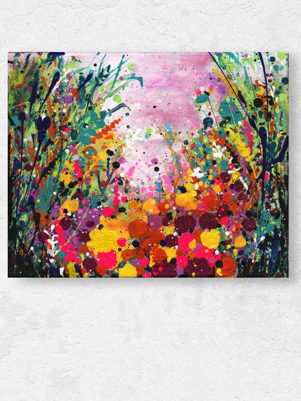 Original Floral Painting on Canvas - Joyfulness